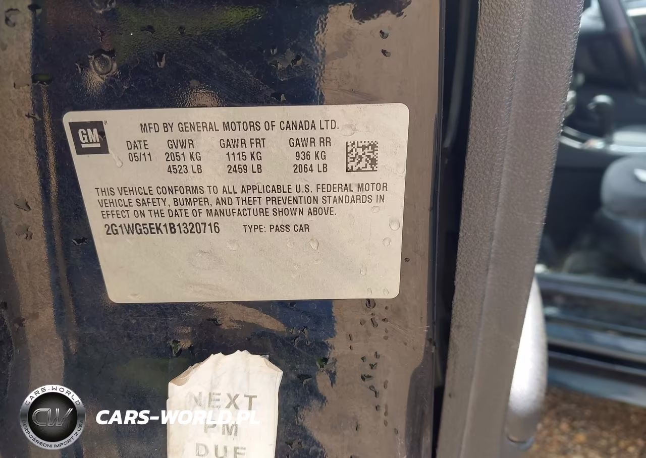 2011 Chevrolet Impala Lt VIN:2G1WG5EK1B1320716 - 9