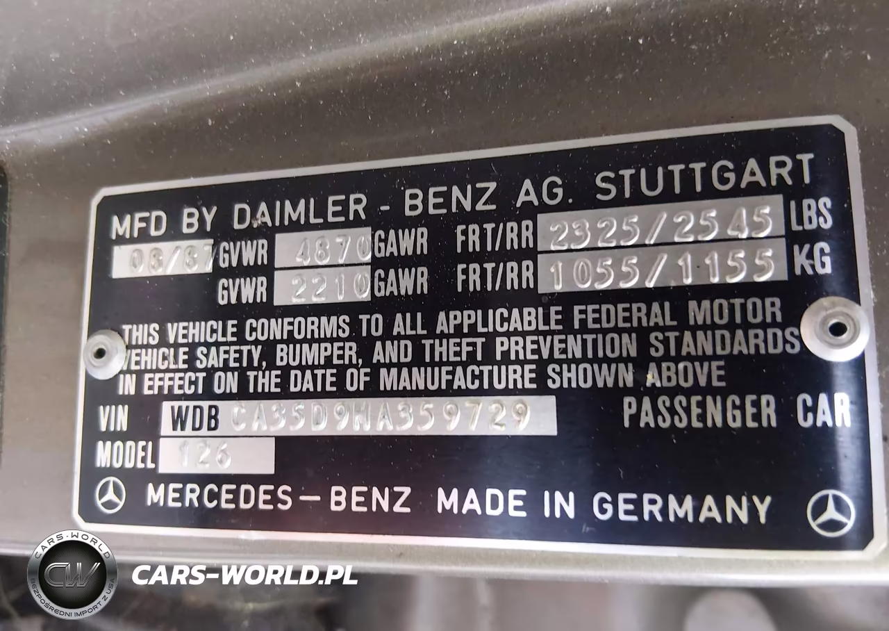 1987 Mercedes-Benz 420 Sel VIN:WDBCA35D9HA359729 - 9