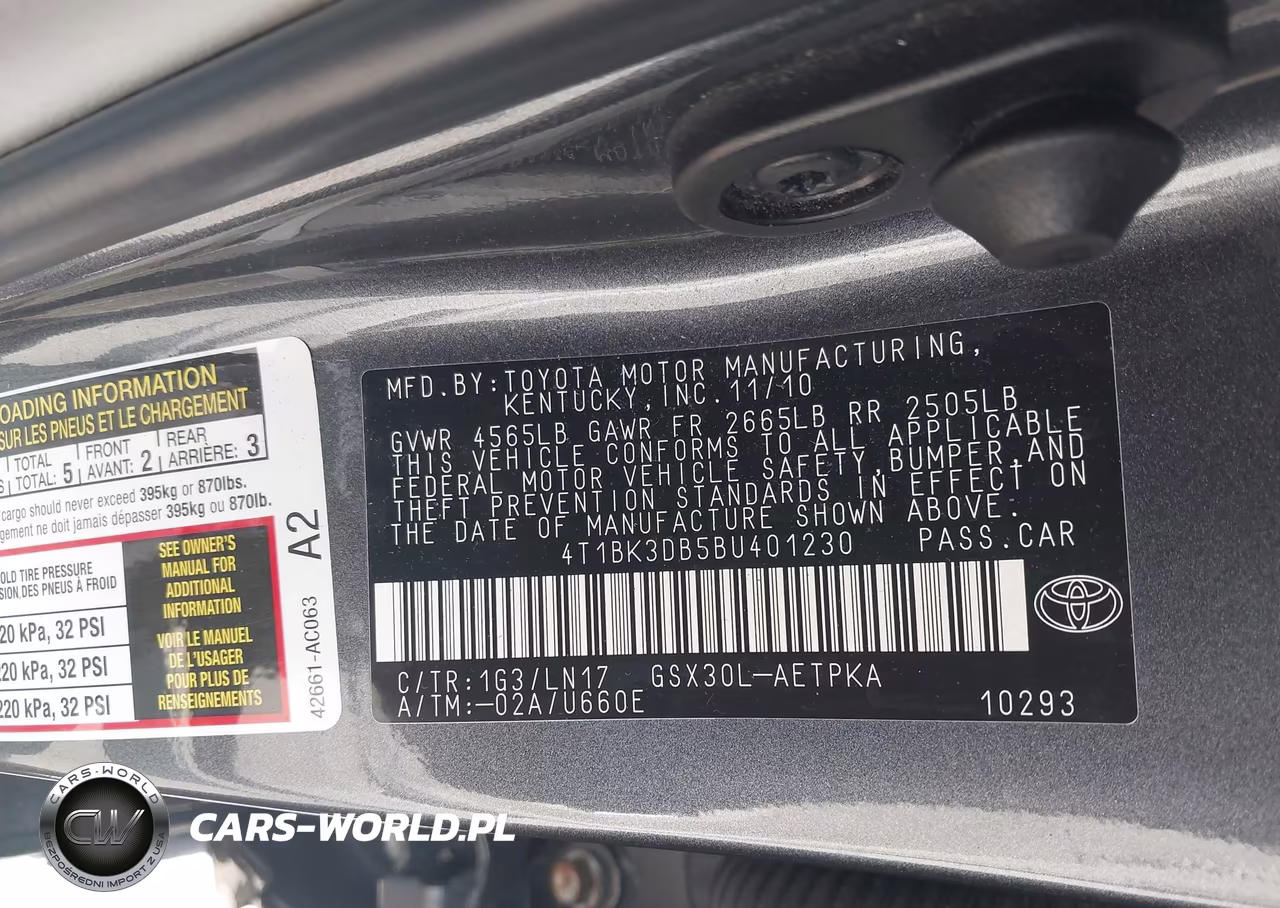 2011 Toyota Avalon Limited VIN:4T1BK3DB5BU401230 - 9