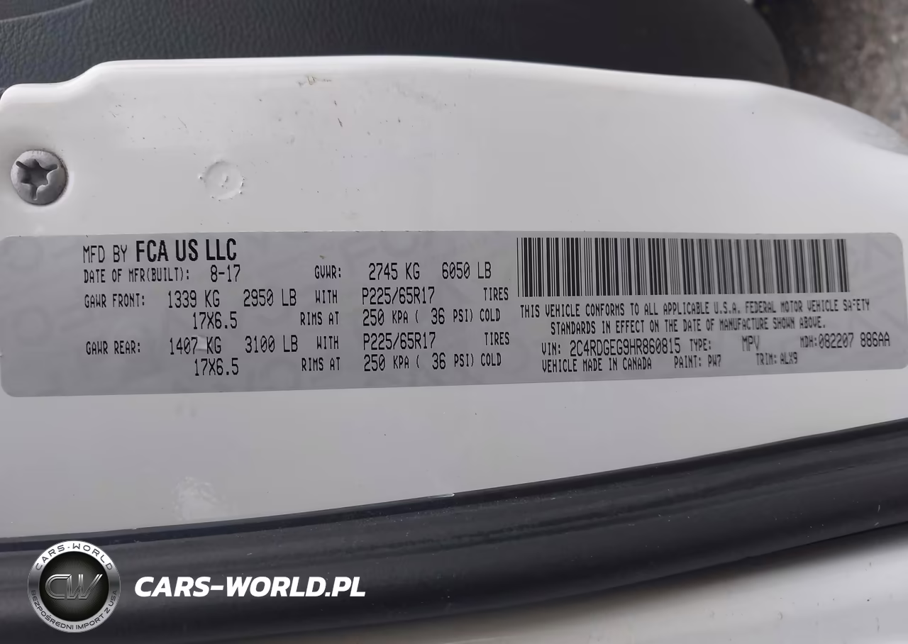 2017 Dodge Grand Caravan Gt VIN:2C4RDGEG9HR860815 - 9