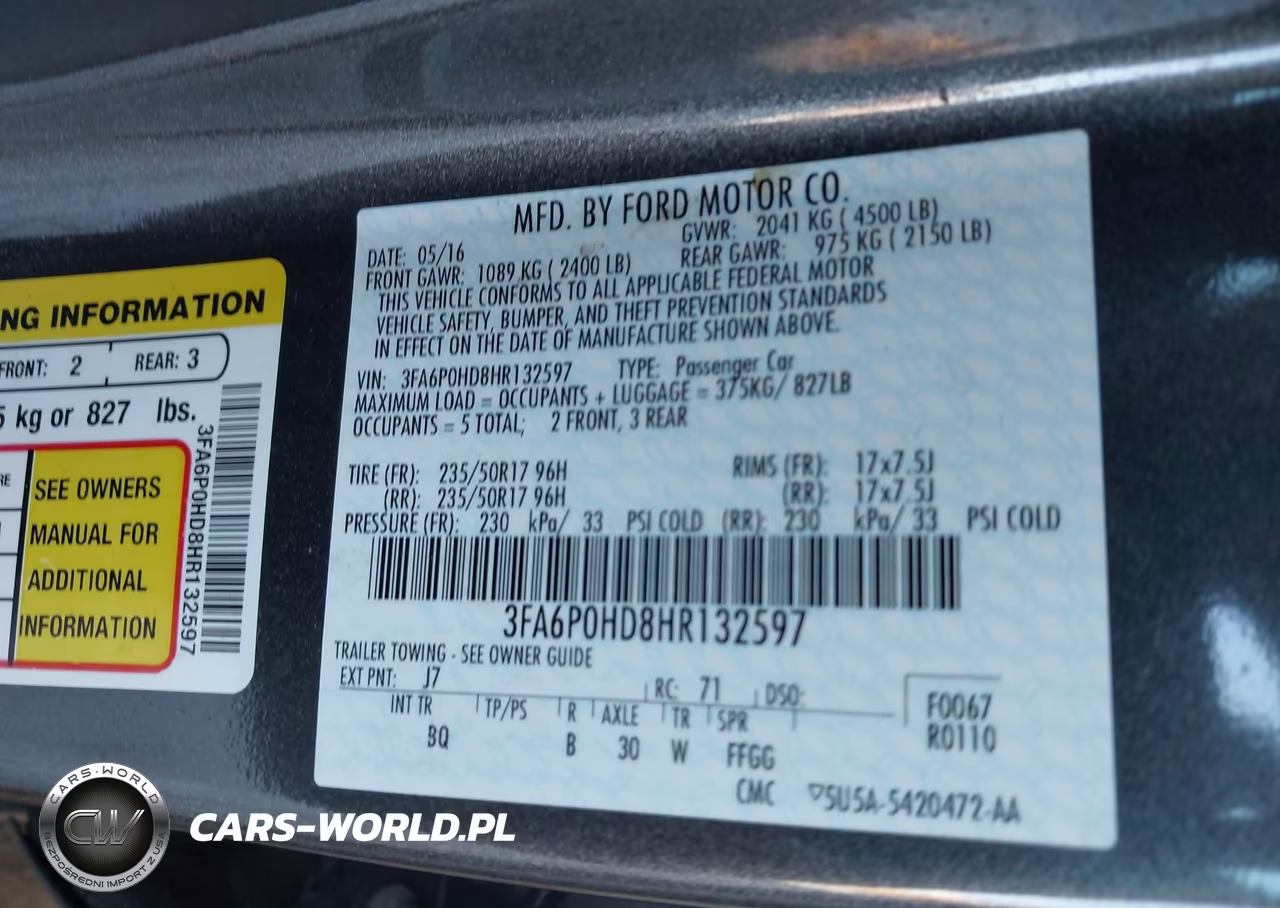 2017 Ford Fusion Se VIN:3FA6P0HD8HR132597 - 9