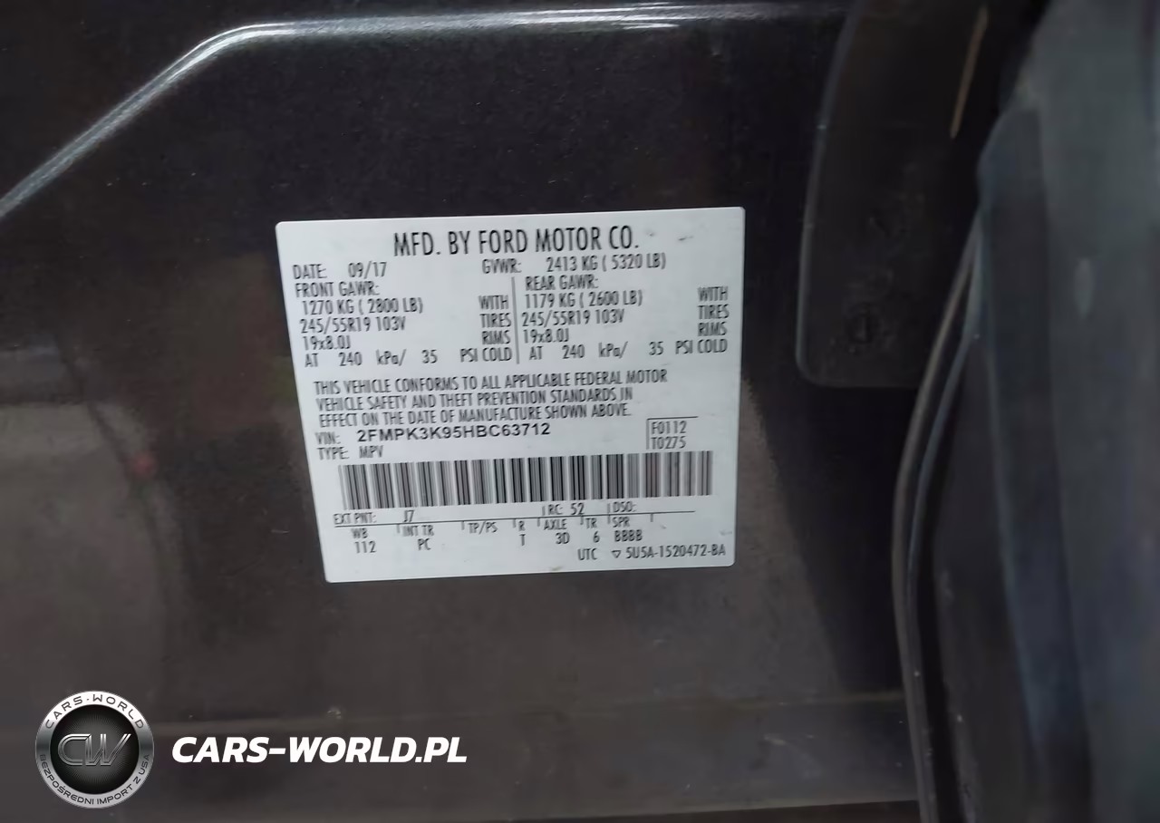 2017 Ford Edge Titanium VIN:2FMPK3K95HBC63712 - 9