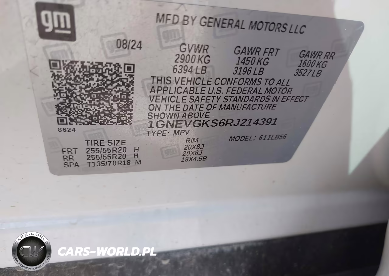 2024 Chevrolet Traverse Awd Lt VIN:1GNEVGKS6RJ214391 - 9