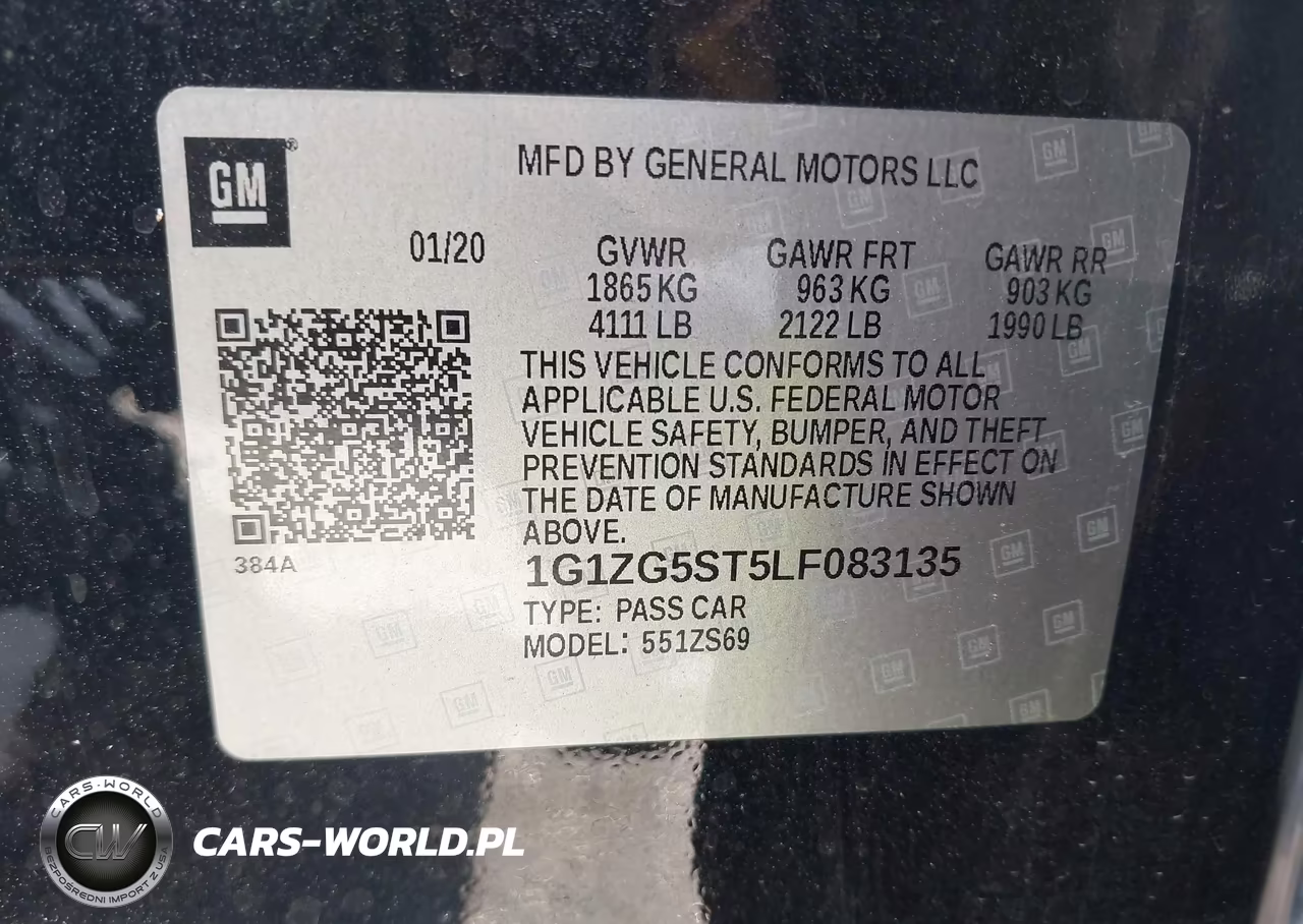 2020 Chevrolet Malibu Fwd Rs VIN:1G1ZG5ST5LF083135 - 9
