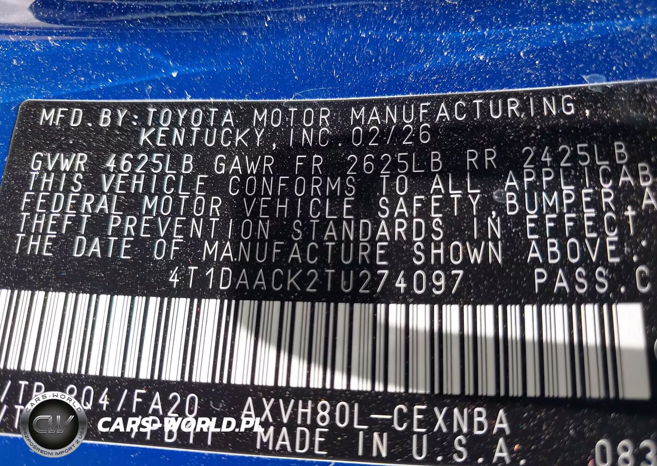 2026 Toyota Camry Le VIN:4T1DAACK2TU274097 - 9
