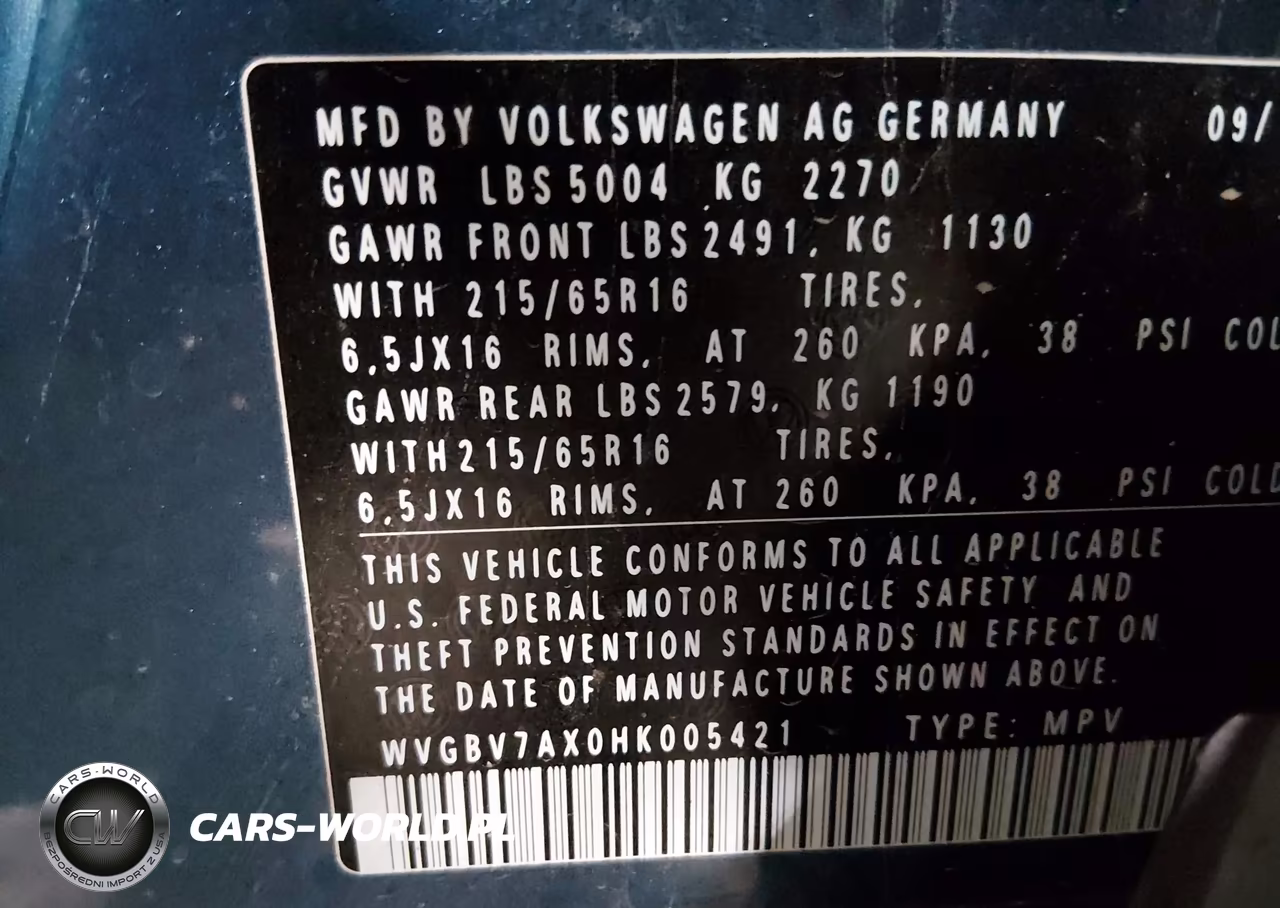 2017 Volkswagen Tiguan 2.0T-2.0T S VIN:WVGBV7AX0HK005421 - 9
