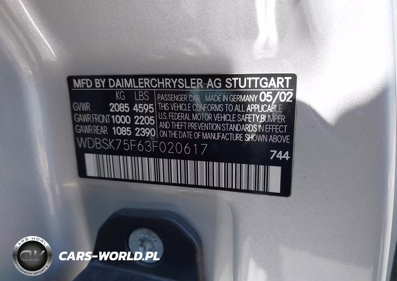 2003 Mercedes-Benz Sl 500 VIN:WDBSK75F63F020617 - 9