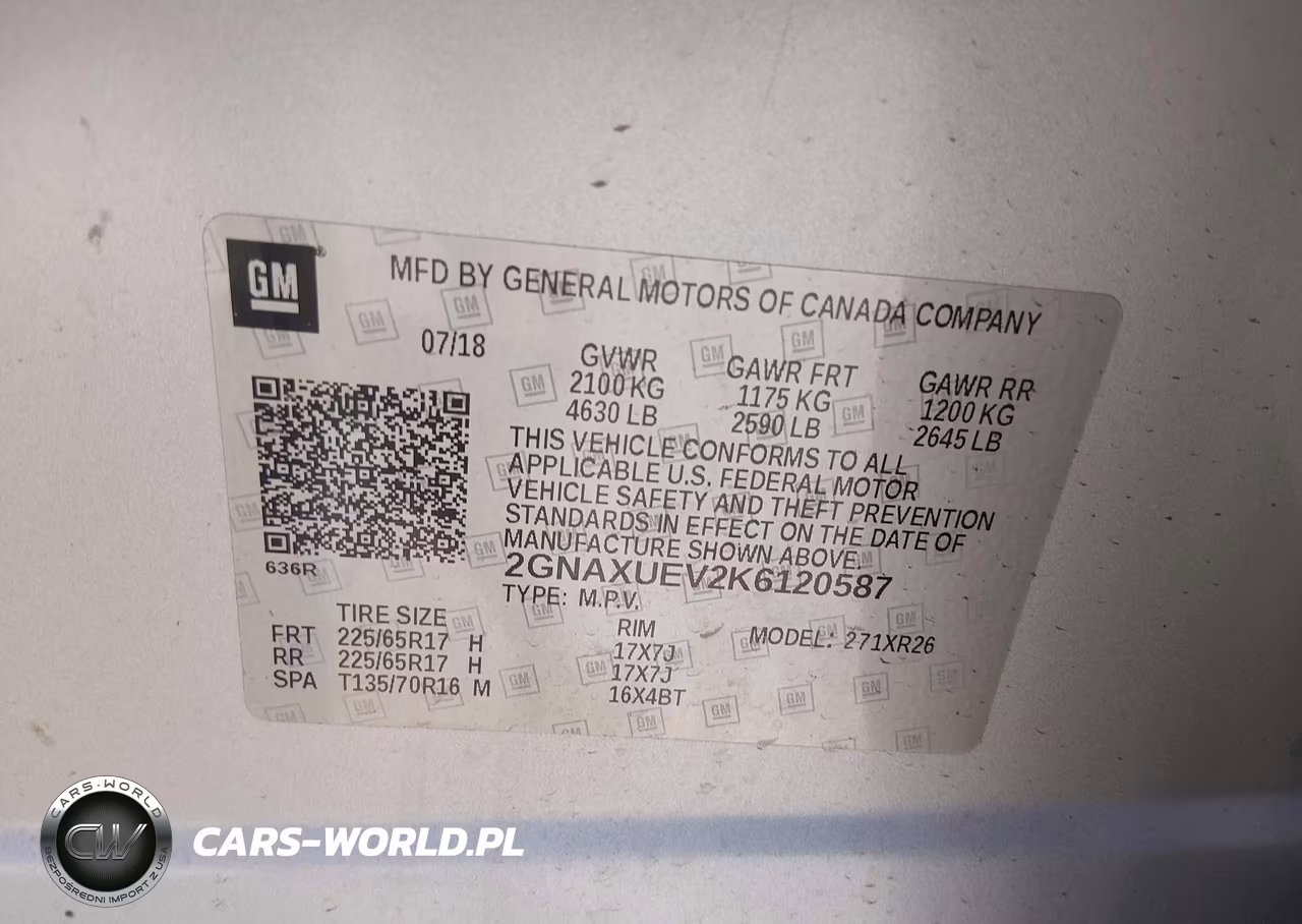 2019 Chevrolet Equinox Lt VIN:2GNAXUEV2K6120587 - 9