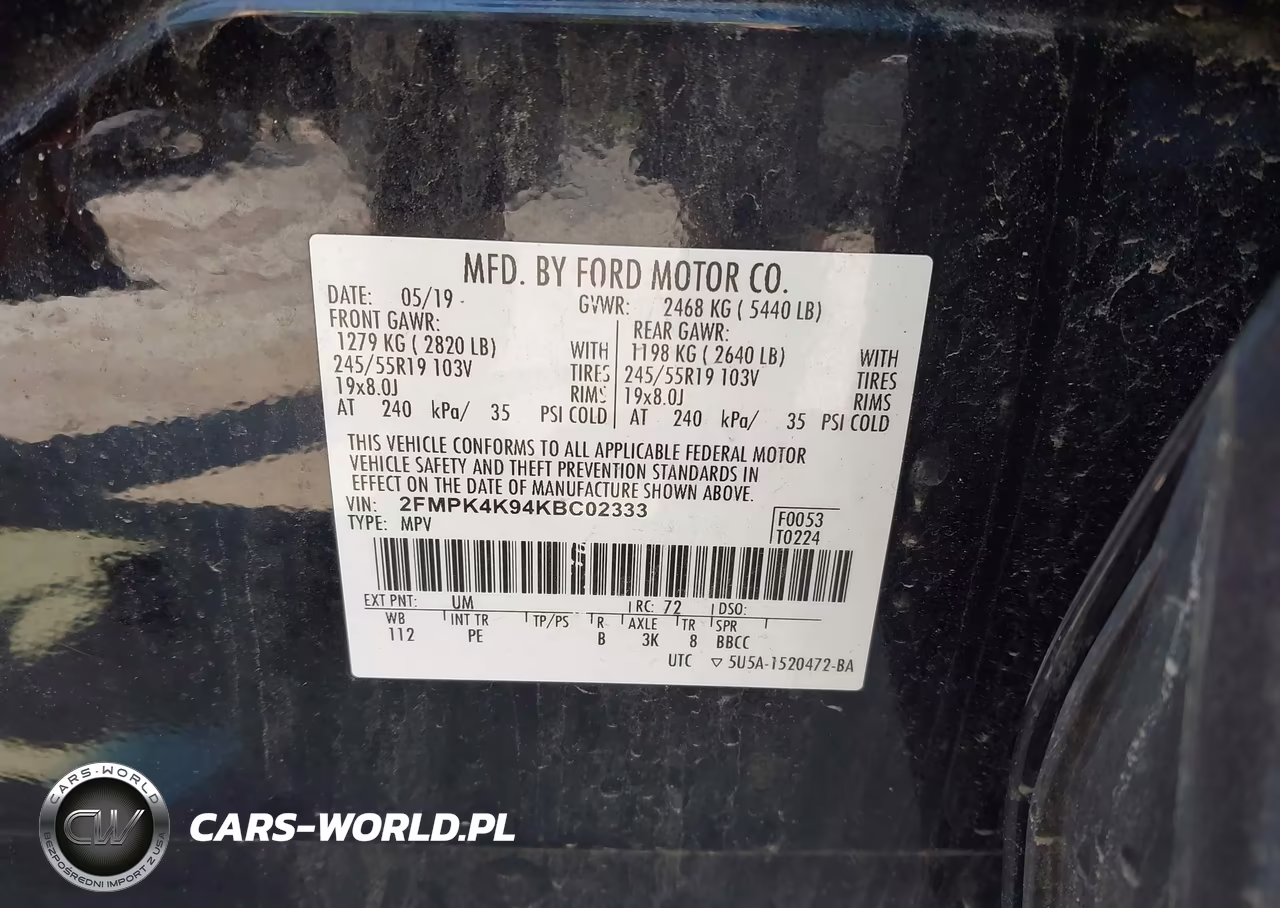 2019 Ford Edge Titanium VIN:2FMPK4K94KBC02333 - 9