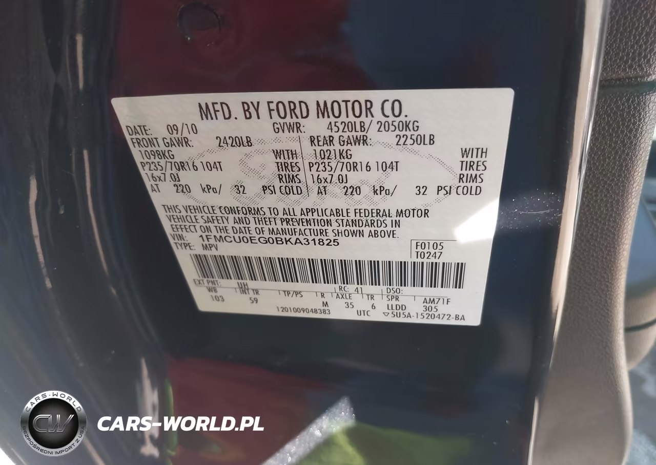 2011 Ford Escape Limited VIN:1FMCU0EG0BKA31825 - 9