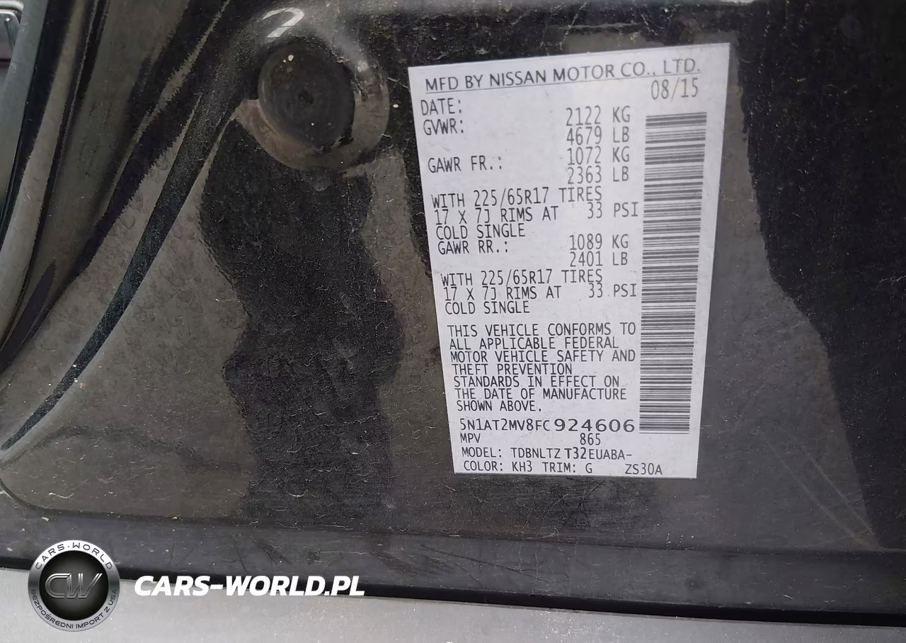 2015 Nissan Rogue Sv VIN:5N1AT2MV8FC924606 - 9