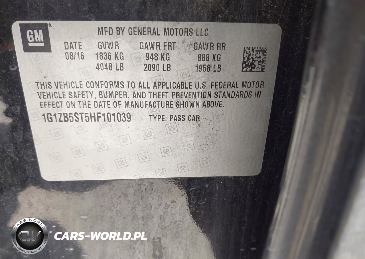 2017 Chevrolet Malibu Ls VIN:1G1ZB5ST5HF101039 - 9