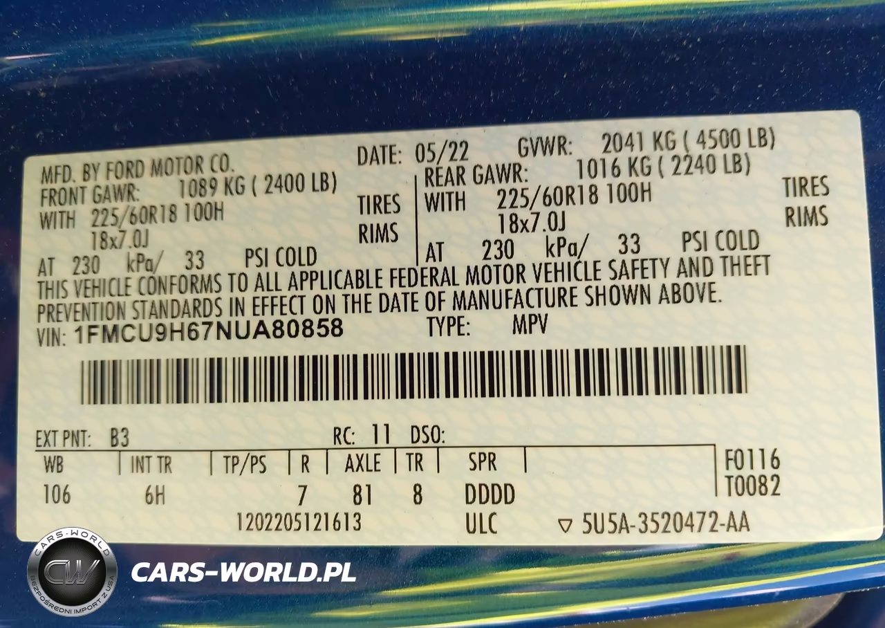 2022 Ford Escape Sel VIN:1FMCU9H67NUA80858 - 9