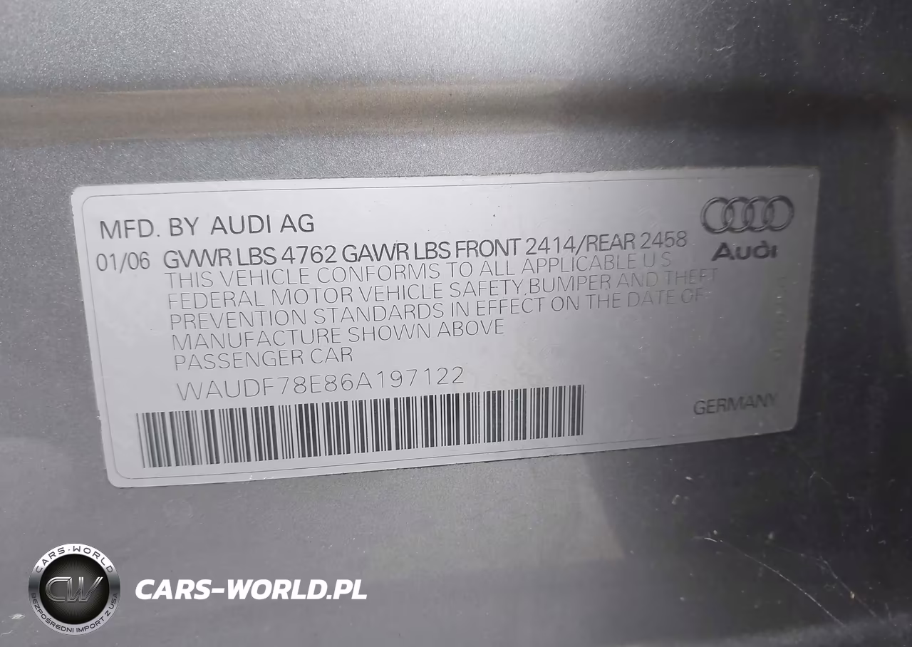 2006 Audi A4 2.0T VIN:WAUDF78E86A197122 - 9