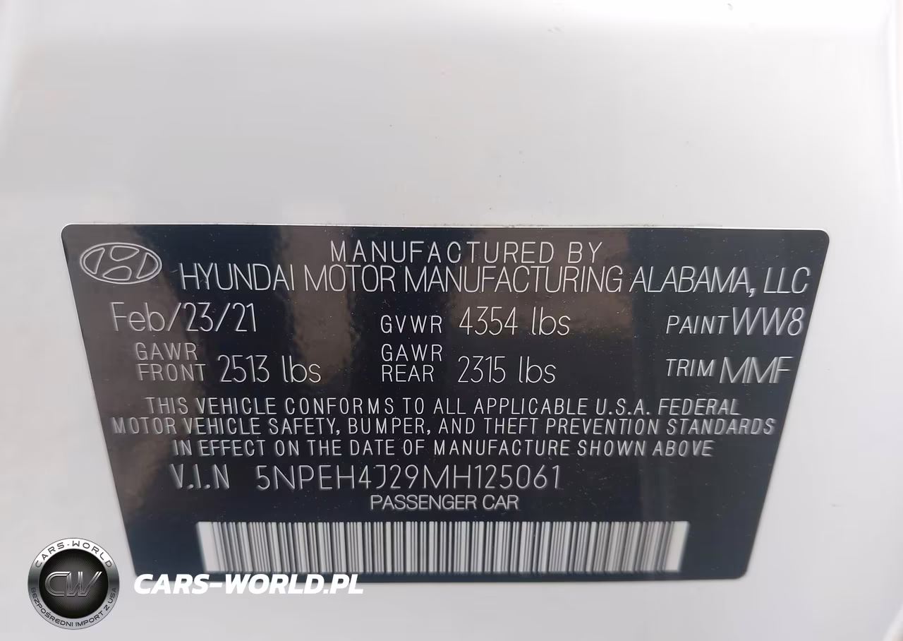 2021 Hyundai Sonata Limited VIN:5NPEH4J29MH125061 - 9