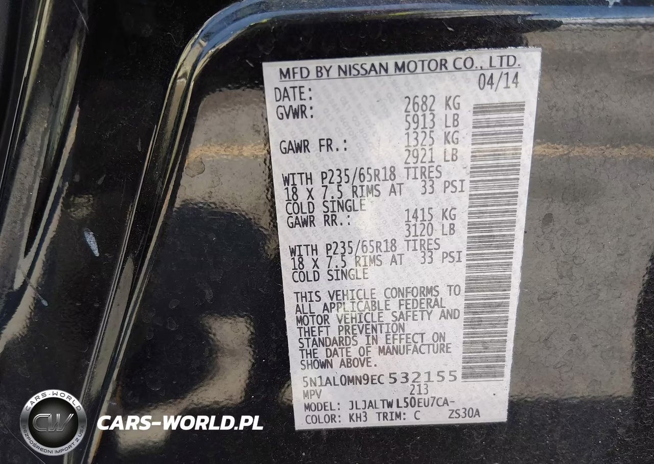 2014 Infiniti Qx60 VIN:5N1AL0MN9EC532155 - 9