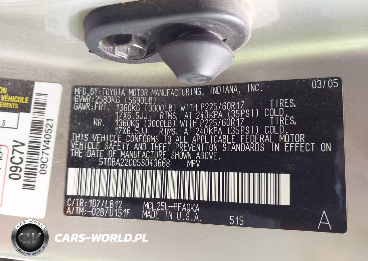 2005 Toyota Sienna Xle Limited VIN:5TDBA22C05S043668 - 9