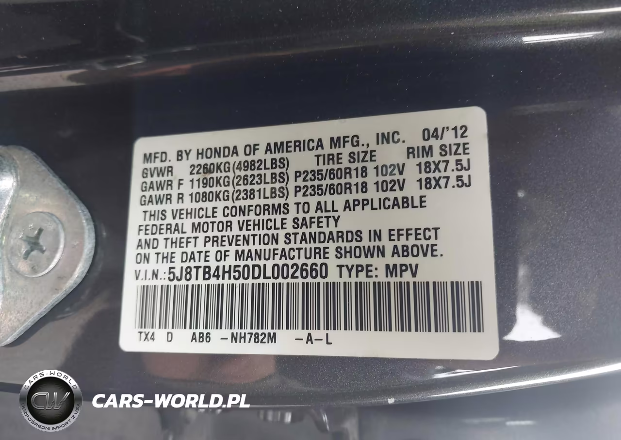 2013 Acura Rdx VIN:5J8TB4H50DL002660 - 9