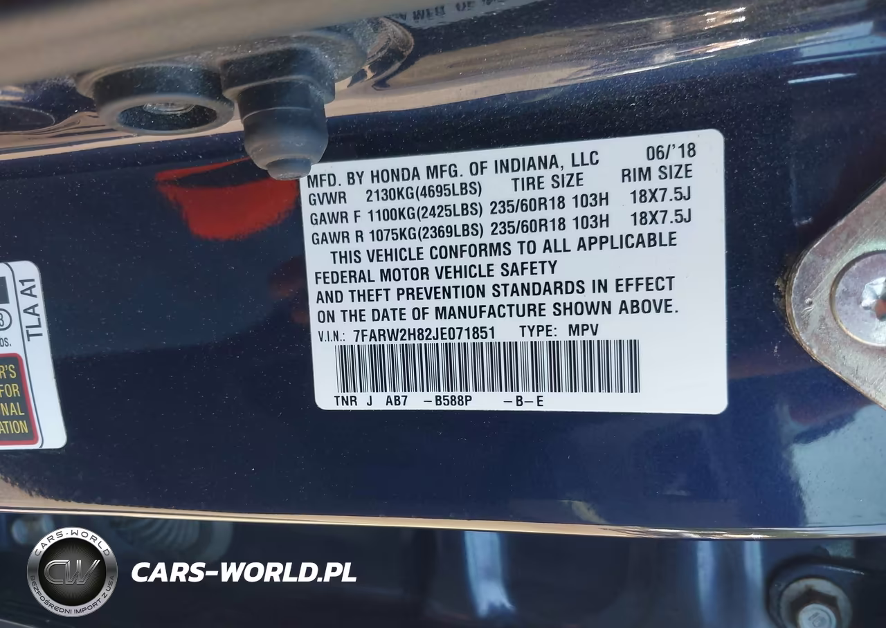 2018 Honda Cr-V Ex-L-Ex-L Navi VIN:7FARW2H82JE071851 - 9