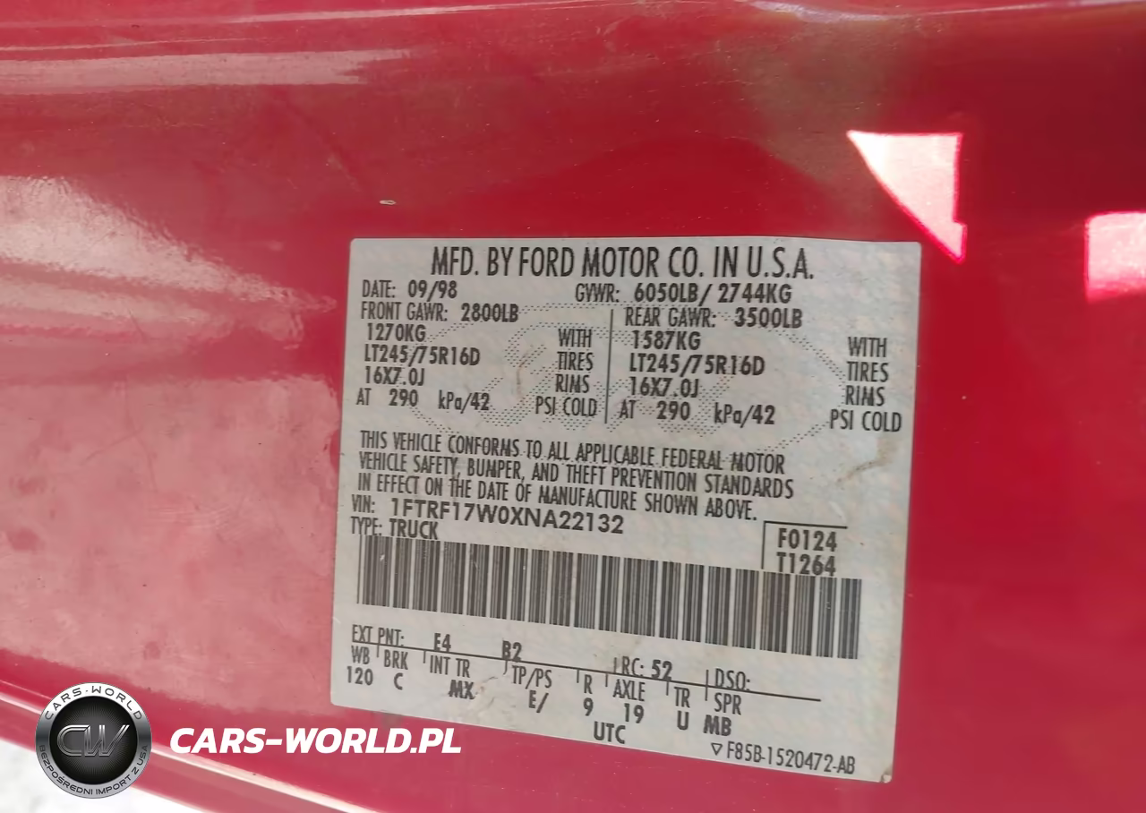 1999 Ford F-150 Lariat-Work Series-Xl-Xlt VIN:1FTRF17W0XNA22132 - 9
