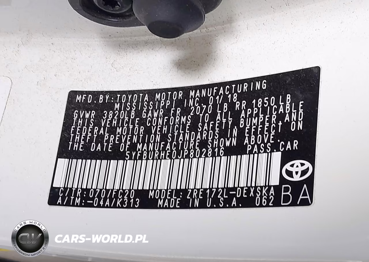 2018 Toyota Corolla Se VIN:5YFBURHE0JP802816 - 9