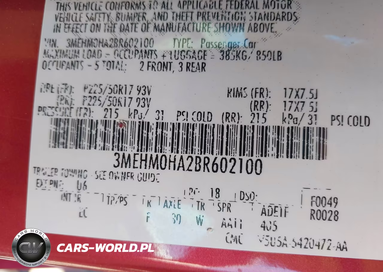 2011 Mercury Milan VIN:3MEHM0HA2BR602100 - 9