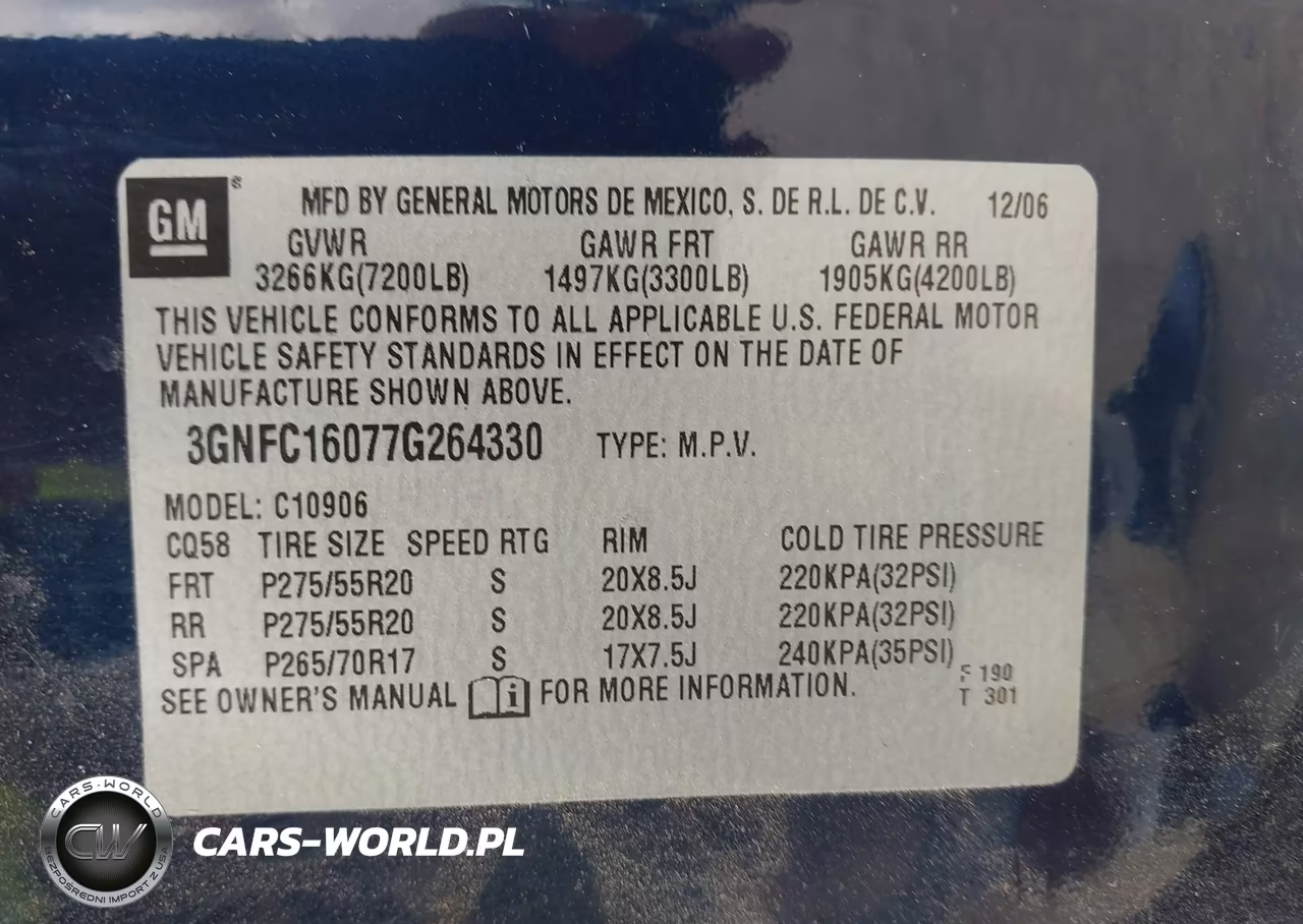 2007 Chevrolet Suburban Ltz VIN:3GNFC16077G264330 - 9