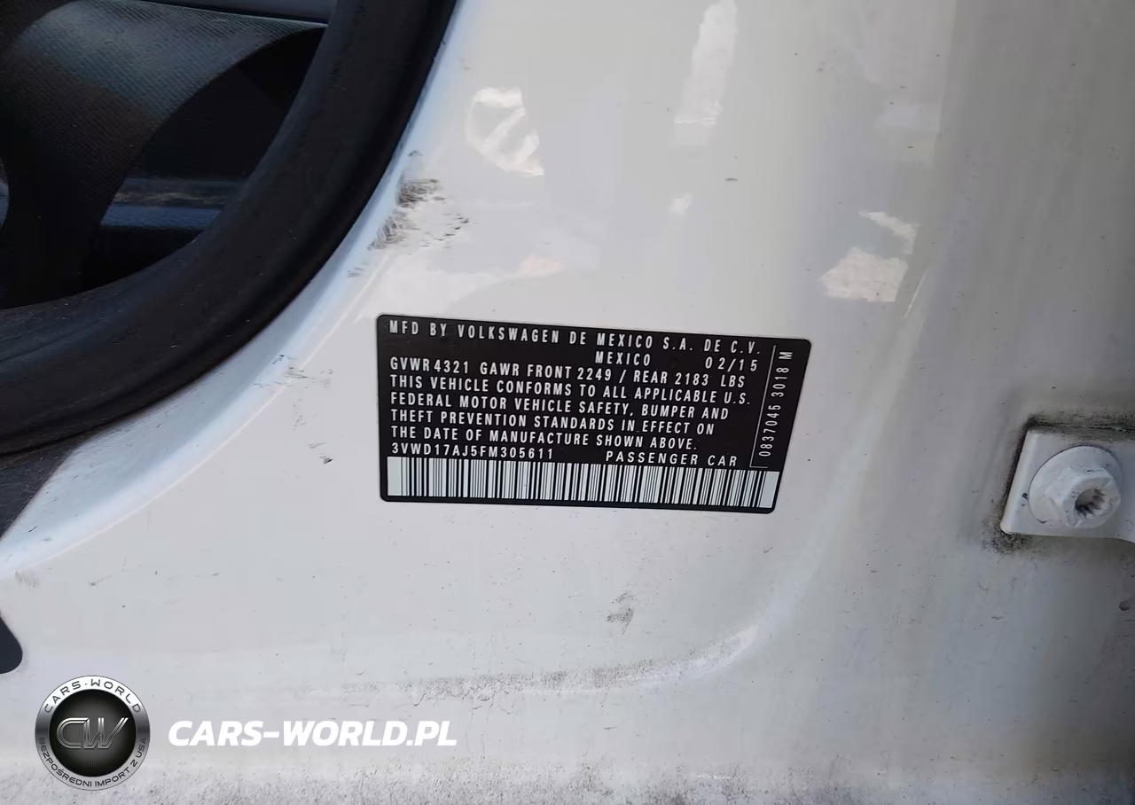 2015 Volkswagen Jetta 1.8T Se VIN:3VWD17AJ5FM305611 - 9