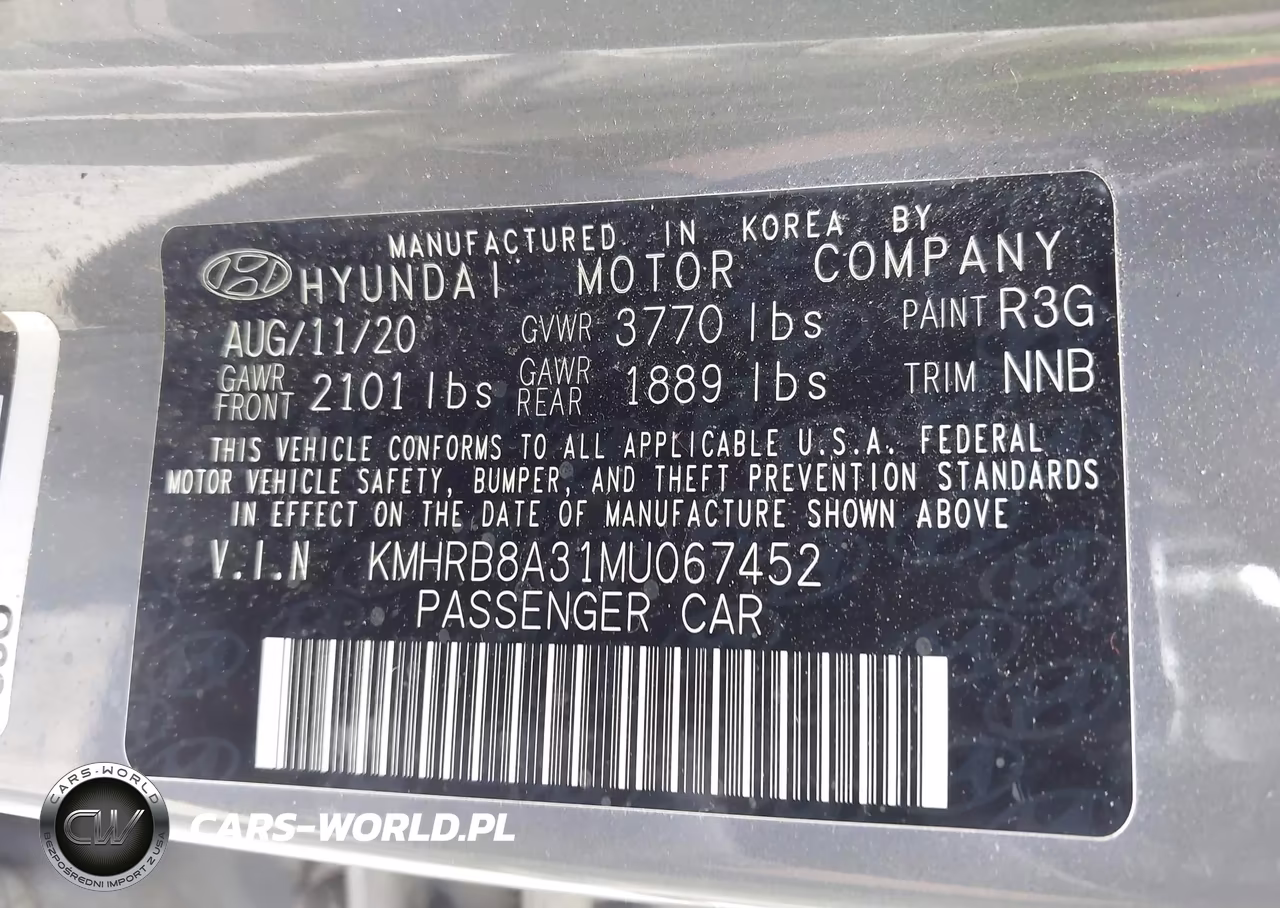 2021 Hyundai Venue Se VIN:KMHRB8A31MU067452 - 9