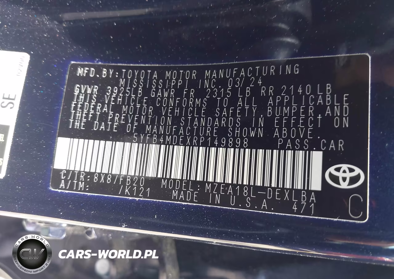 2024 Toyota Corolla Le VIN:5YFB4MDEXRP149898 - 9