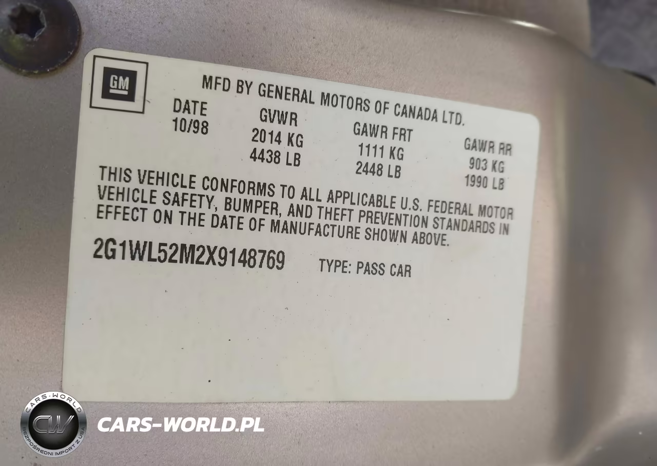 1999 Chevrolet Lumina Ls VIN:2G1WL52M2X9148769 - 9
