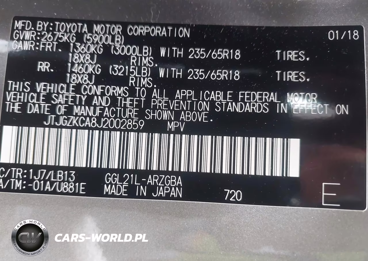 2018 Lexus Rx 350L Premium VIN:JTJGZKCA8J2002859 - 9
