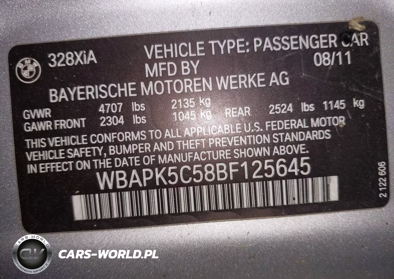 2011 BMW 328I xDrive VIN:WBAPK5C58BF125645 - 9