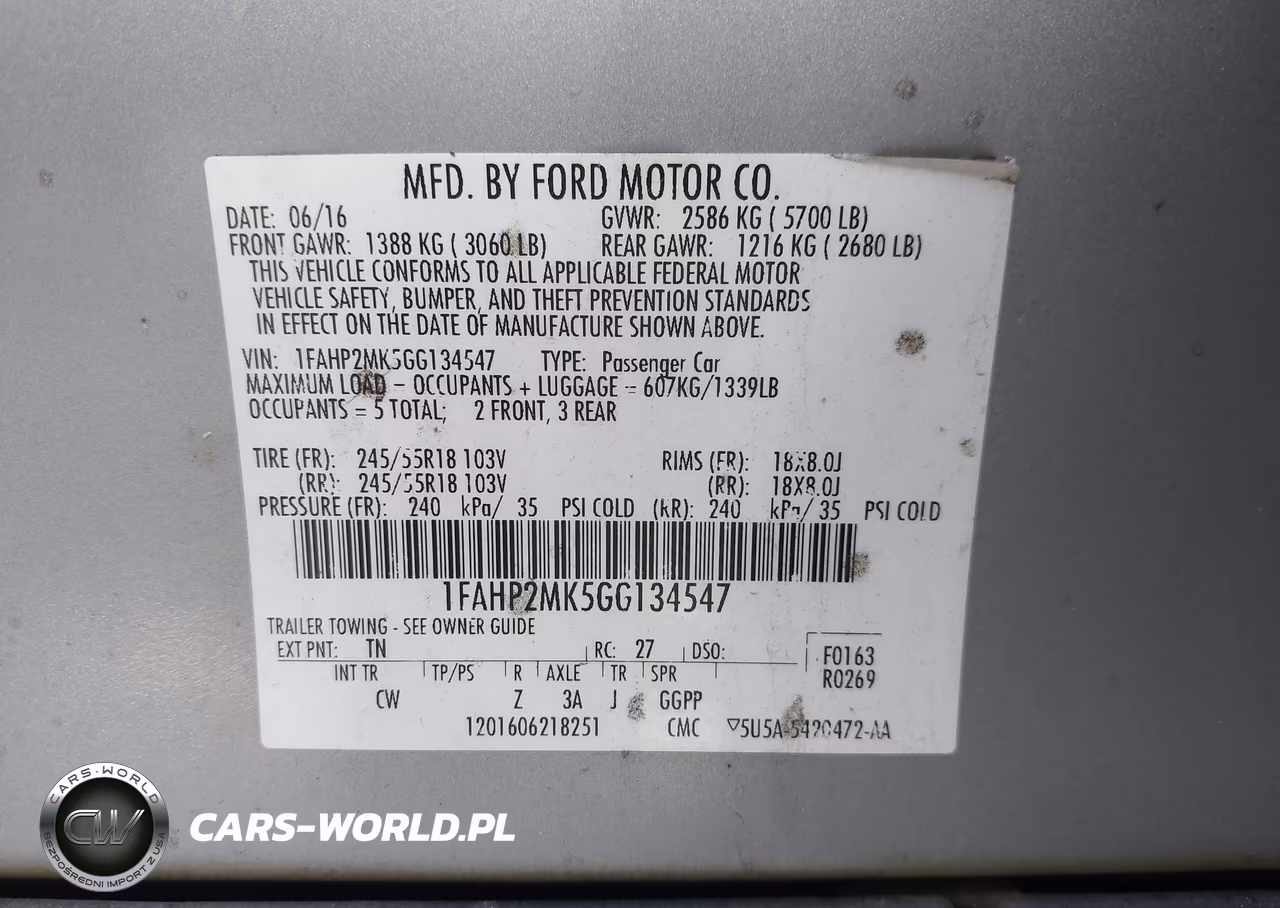 2016 Ford Police Interceptor VIN:1FAHP2MK5GG134547 - 9