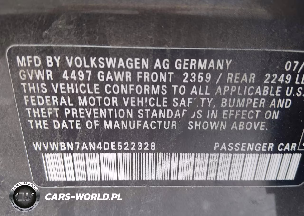 2013 Volkswagen Cc 2.0T Sport VIN:WVWBN7AN4DE522328 - 9