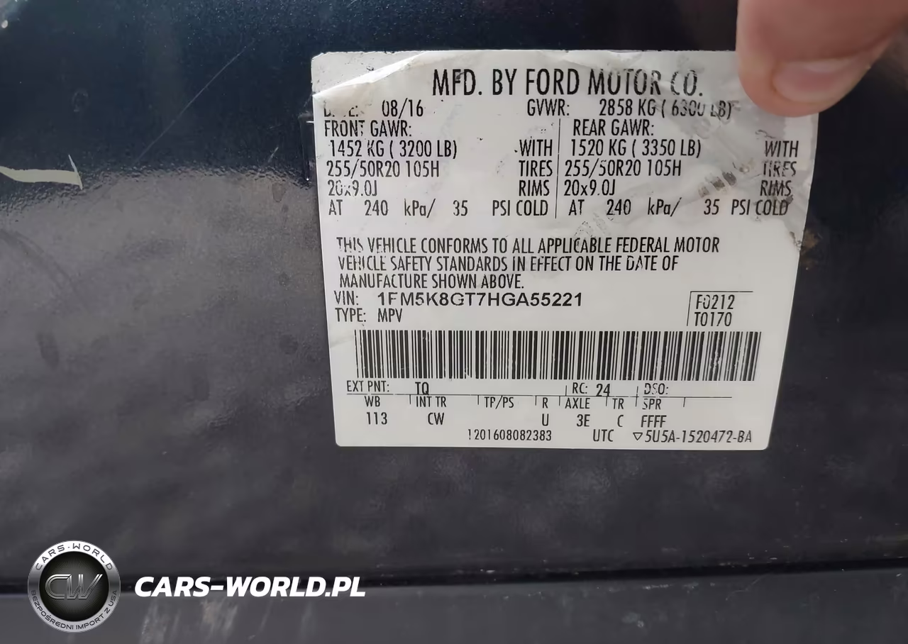 2017 Ford Explorer Sport VIN:1FM5K8GT7HGA55221 - 9
