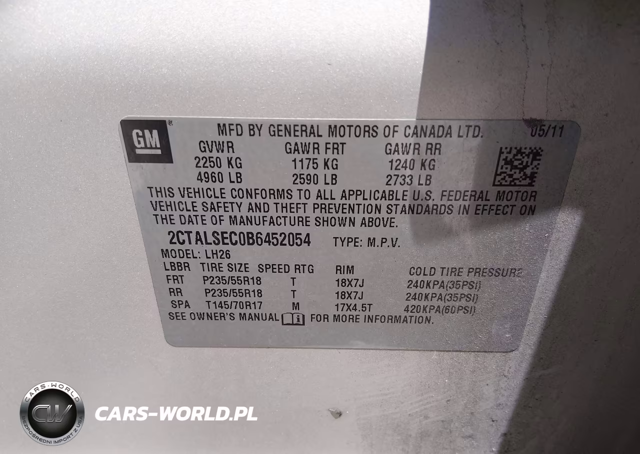 2011 GMC Terrain Sle-2 VIN:2CTALSEC0B6452054 - 9