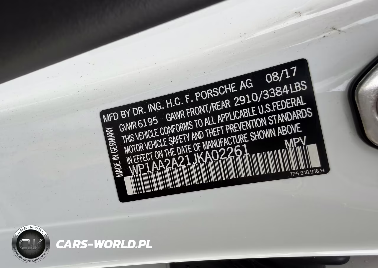 2018 Porsche Cayenne VIN:WP1AA2A21JKA02261 - 8