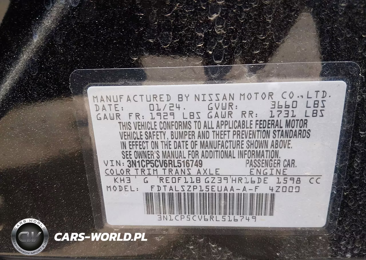 2024 Nissan Kicks Sv Xtronic Cvt VIN:3N1CP5CV6RL516749 - 9