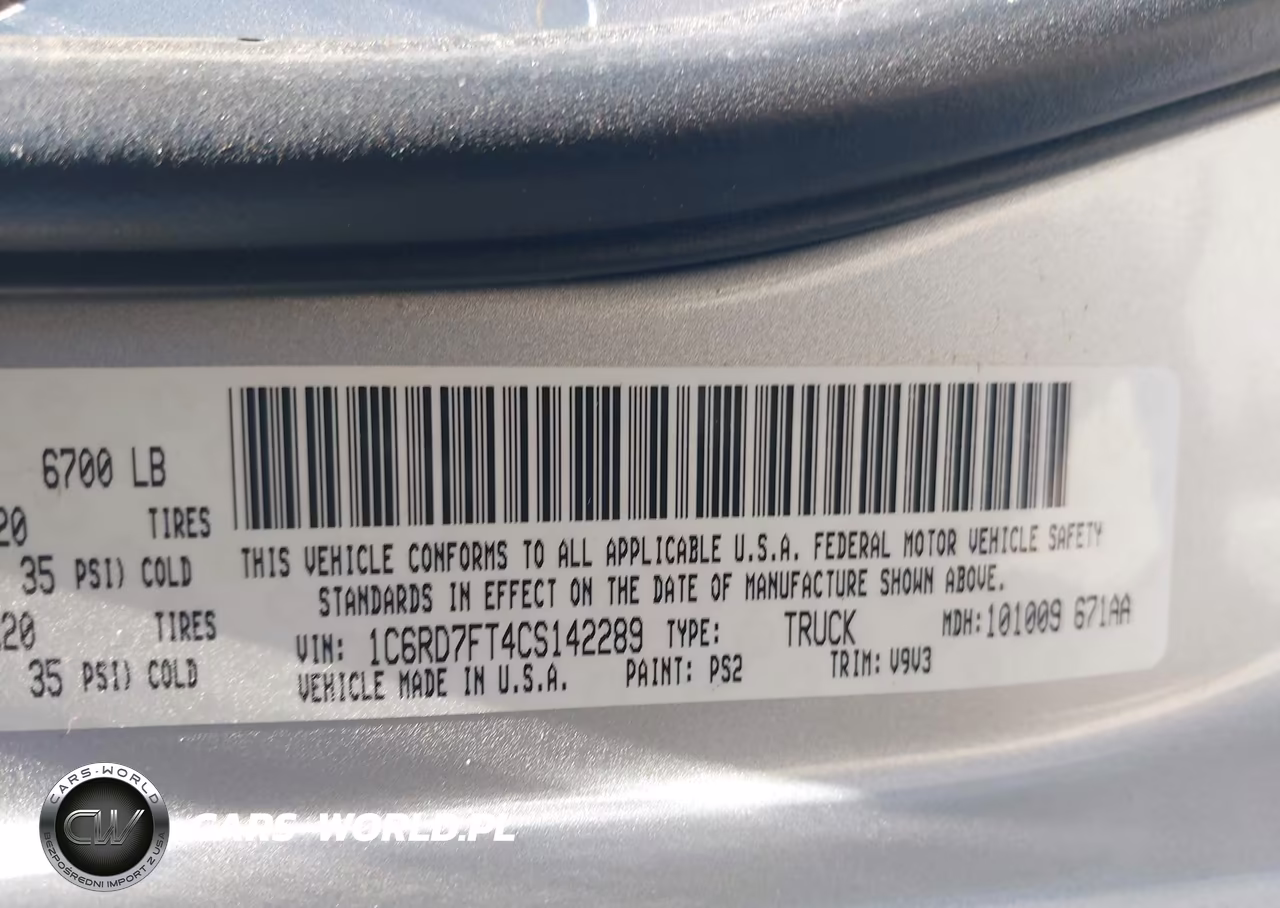 2012 Ram 1500 Express VIN:1C6RD7FT4CS142289 - 9
