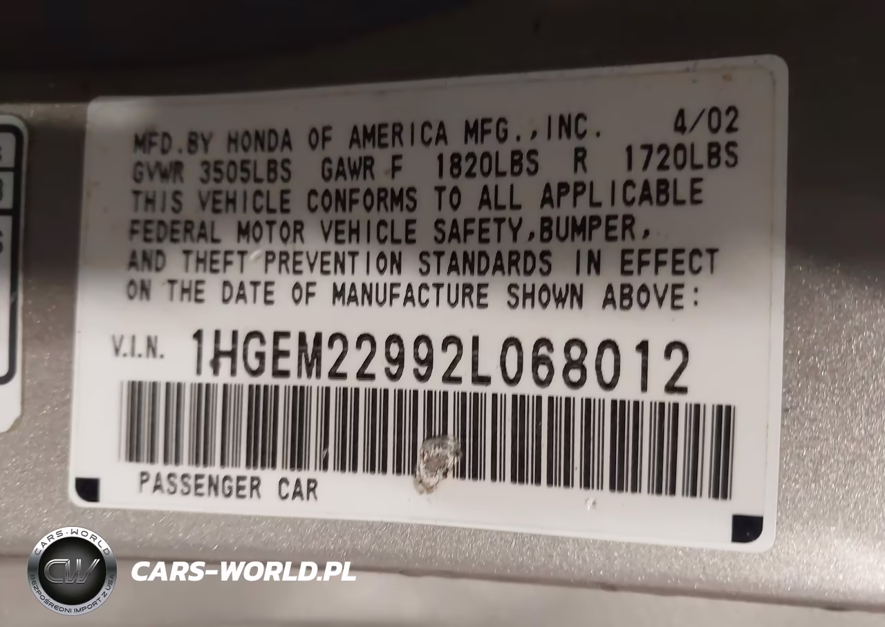 2002 Honda Civic Ex VIN:1HGEM22992L068012 - 9