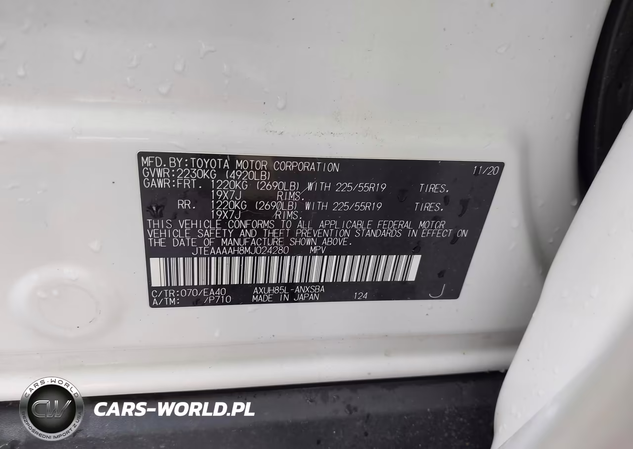 2021 Toyota Venza Limited VIN:JTEAAAAH8MJ024280 - 9