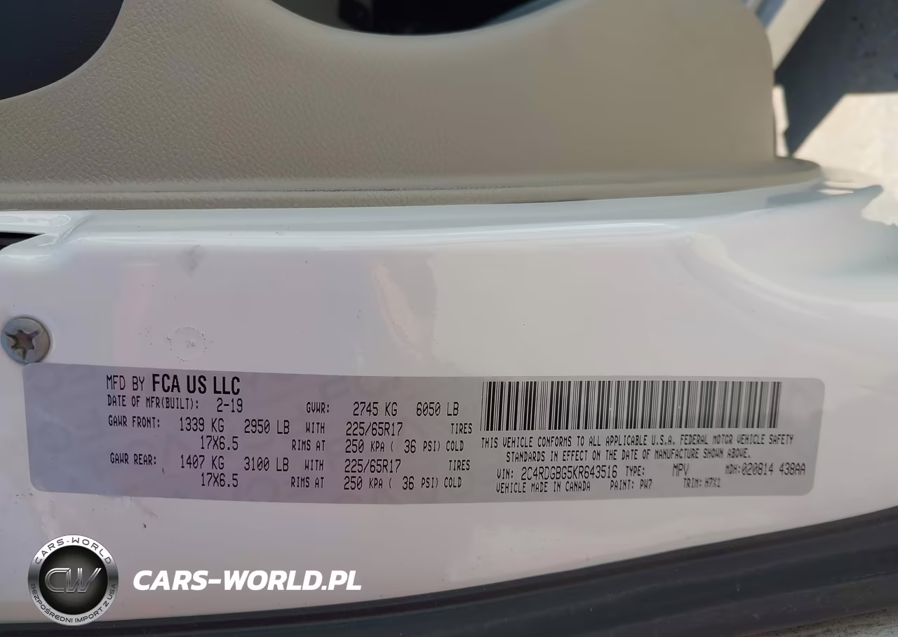 2019 Dodge Grand Caravan Se VIN:2C4RDGBG5KR643516 - 9