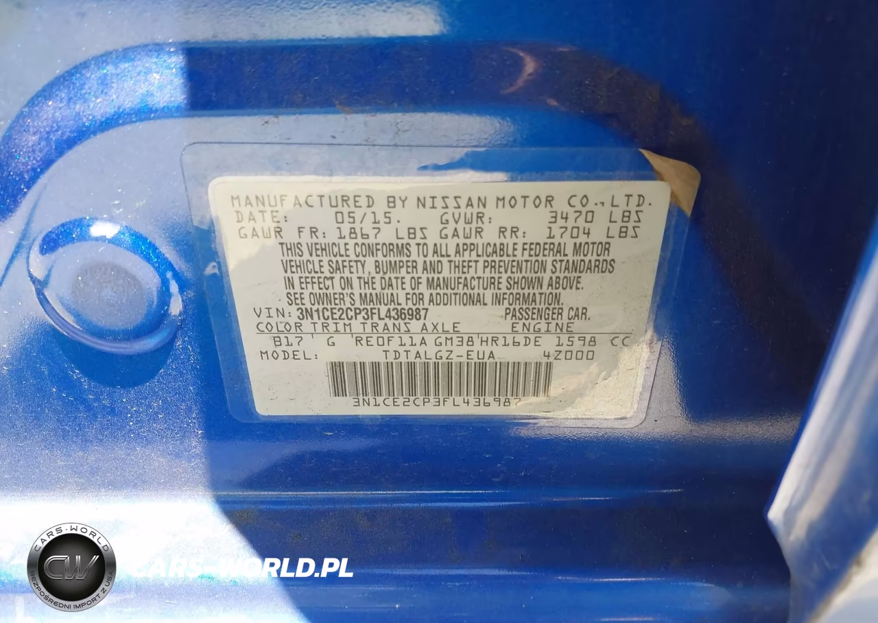 2015 Nissan Versa Note Sr VIN:3N1CE2CP3FL436987 - 9