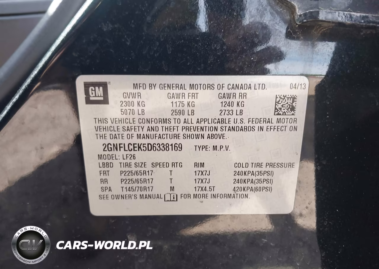 2013 Chevrolet Equinox Ls VIN:2GNFLCEK5D6338169 - 9