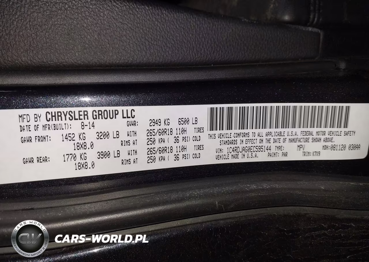 2014 Dodge Durango Sxt VIN:1C4RDJAG0EC595144 - 9