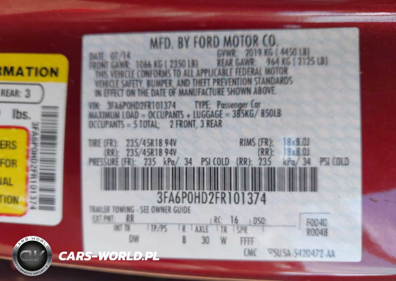 2015 Ford Fusion Se VIN:3FA6P0HD2FR101374 - 9