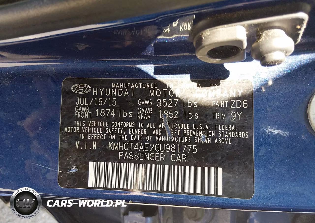 2016 Hyundai Accent Se VIN:KMHCT4AE2GU981775 - 9