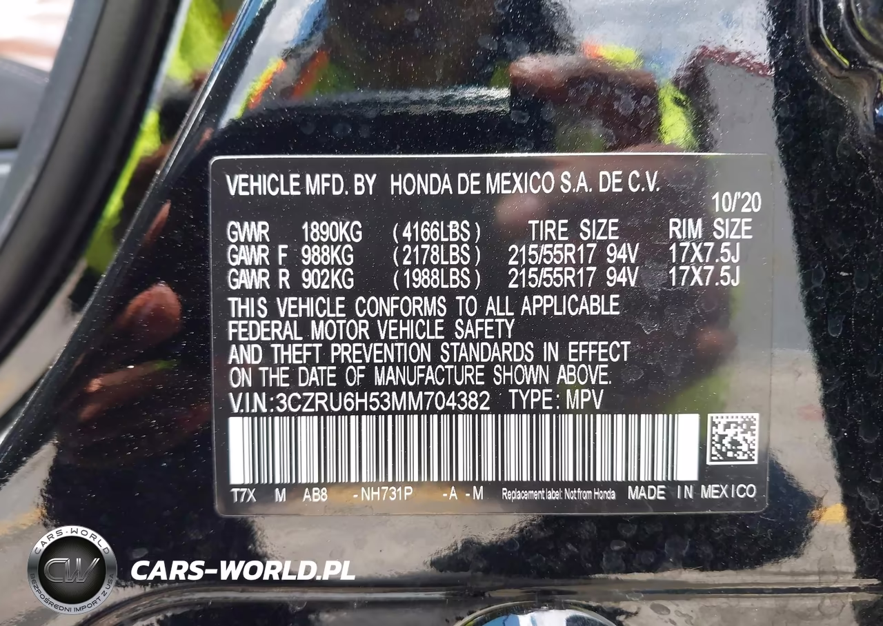2021 Honda Hr-V Awd Ex VIN:3CZRU6H53MM704382 - 9