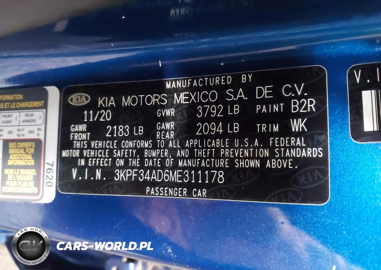 2021 Kia Forte Gt-Line VIN:3KPF34AD6ME311178 - 9